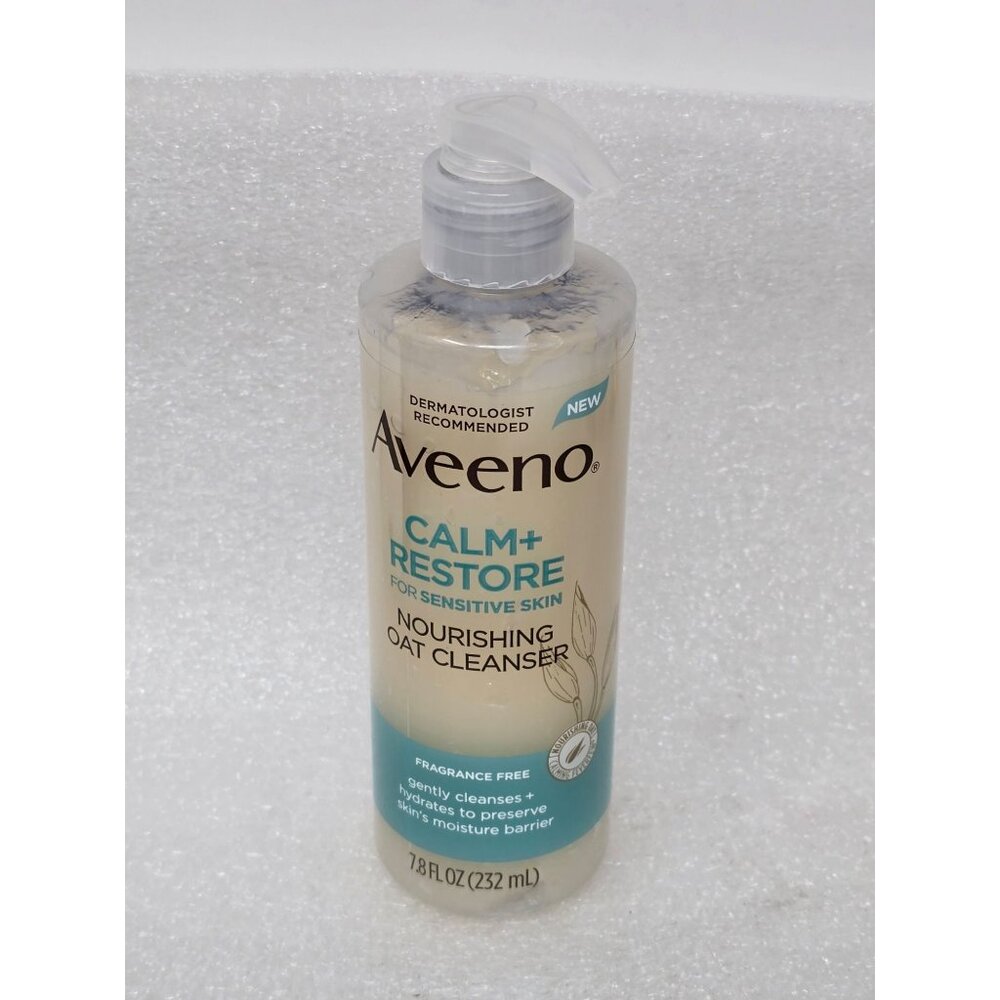 Aveeno Calm + Restore Nourishing Oat Cleanser Fragrance-Free For Sensitive Skin